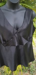 Black satiny camisole